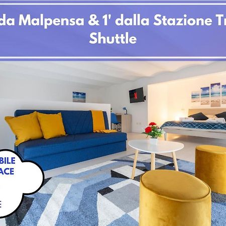 ソンマ・ロンバルド10' Da Malpensa & 1' Dalla Stazione TreniShuttleアパートメント エクステリア 写真
